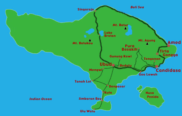 map of Bali